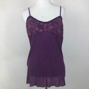 ISO: Free People Purple Lace Henley Cami Tank